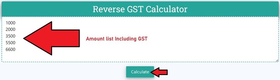 Calculate GST on MRP
