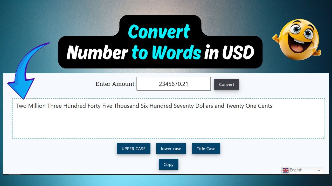 Number to Words in USD  Convert Number into Words