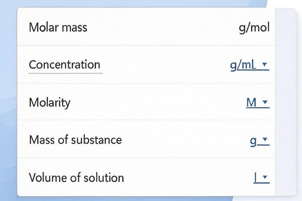 OmniCalculator’s Molarity Tool