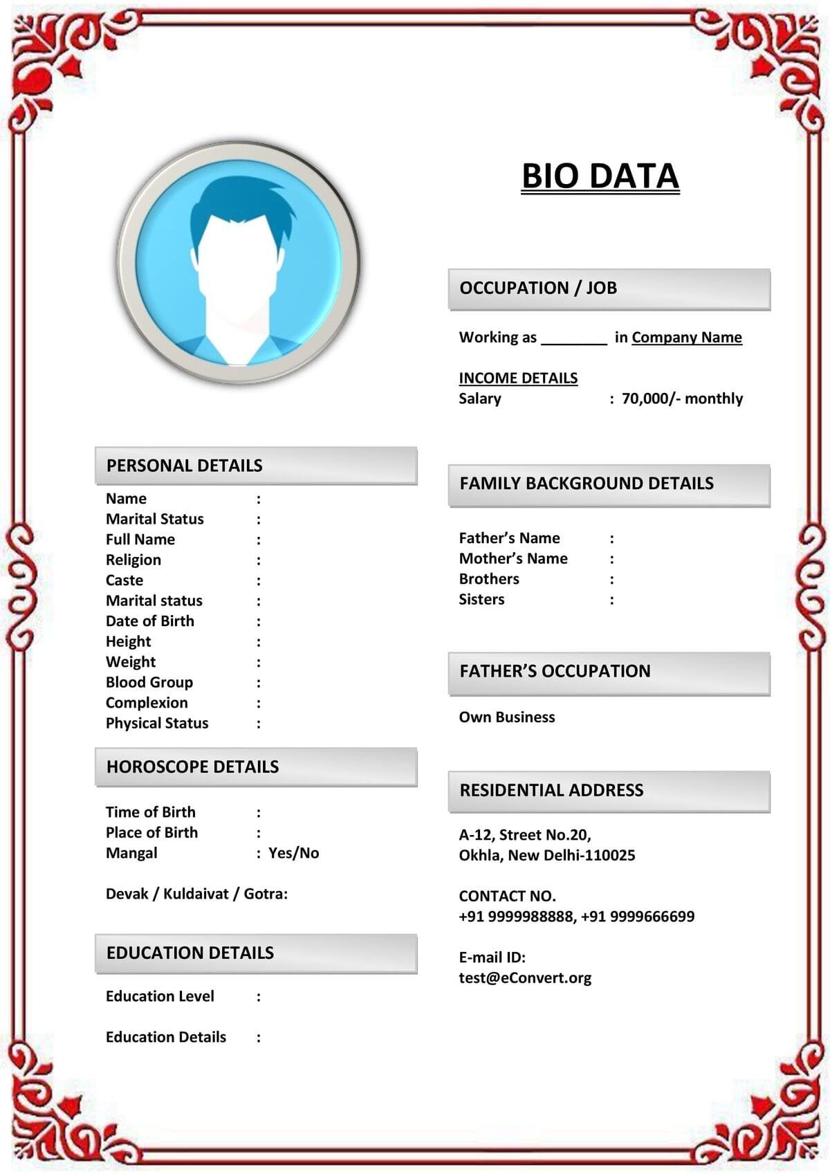 Fully Customizable Matrimonial Template