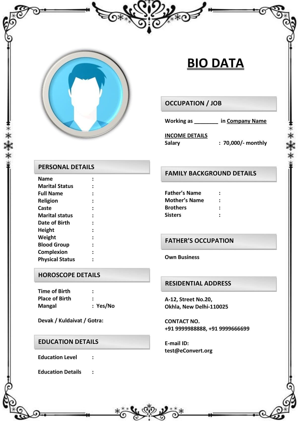 Matrimonial Resume with Social Preferences