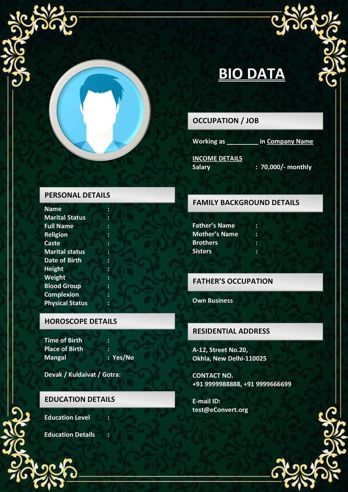 Modern Look Bio for Independent Brides for Marriage