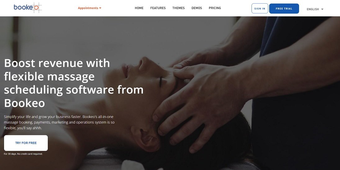 Bookeo massage scheduling software