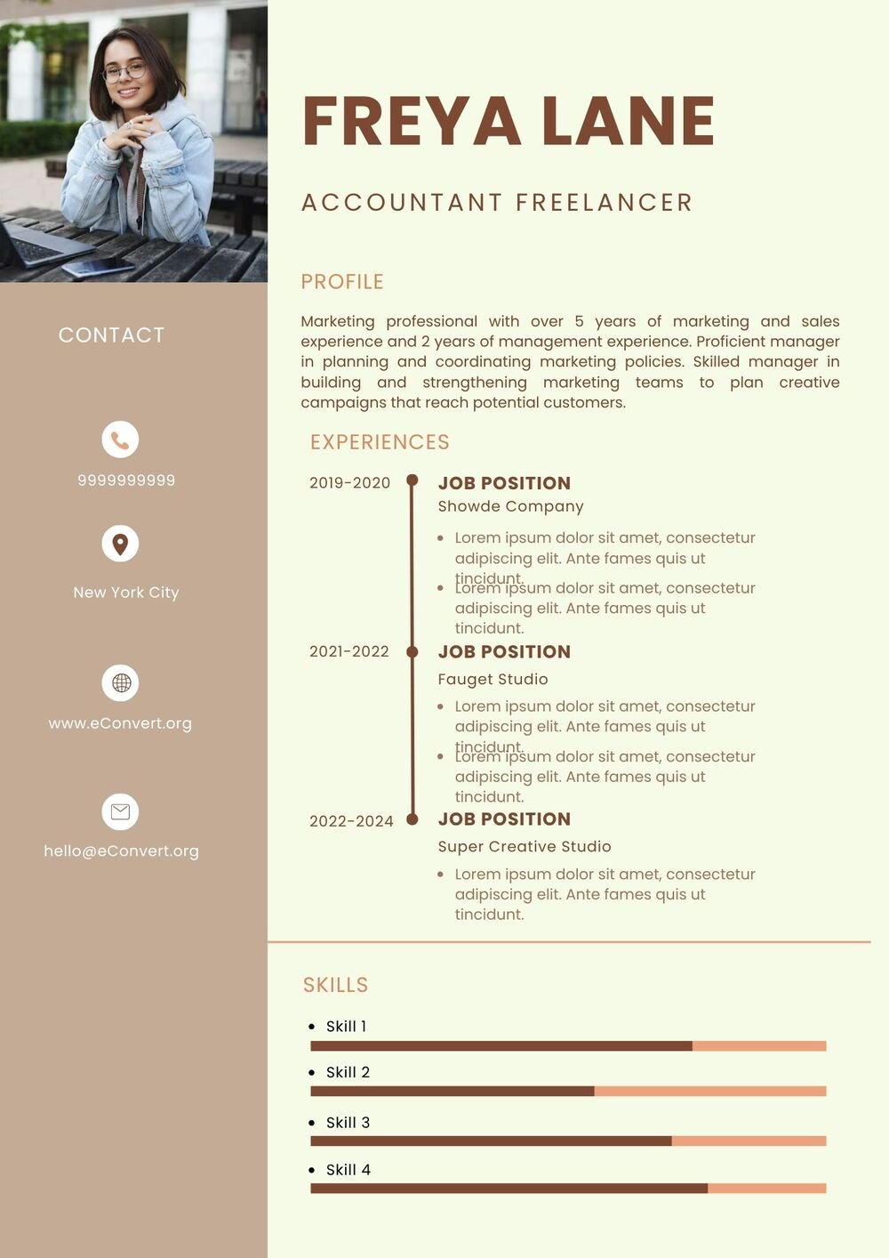 Accountant Freelancer Resume