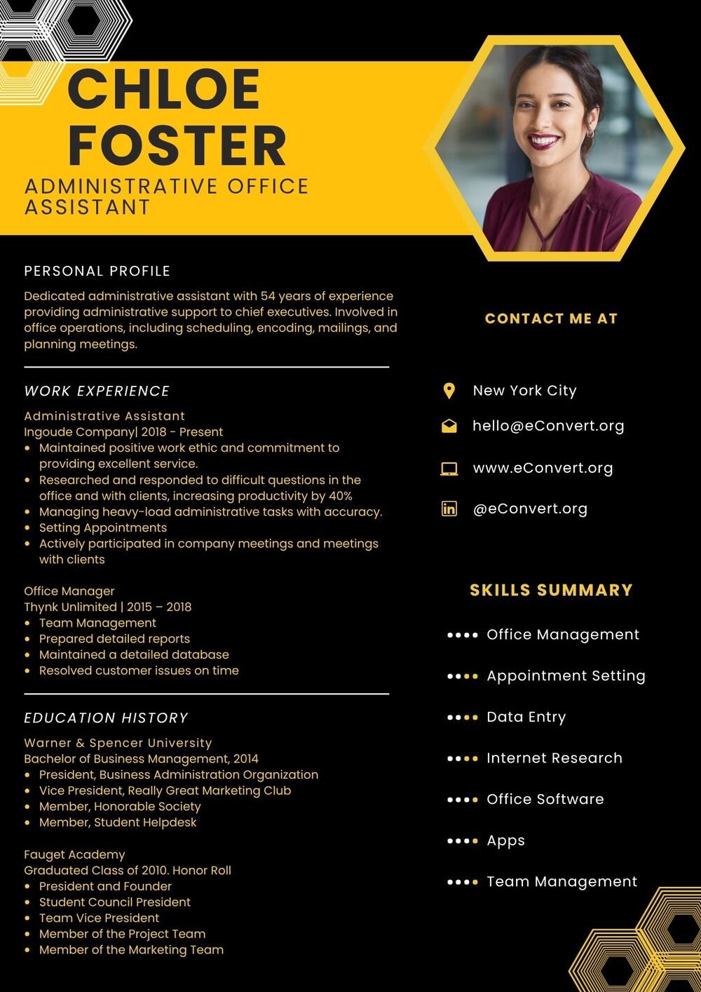 Administrative Office Assistant Resume