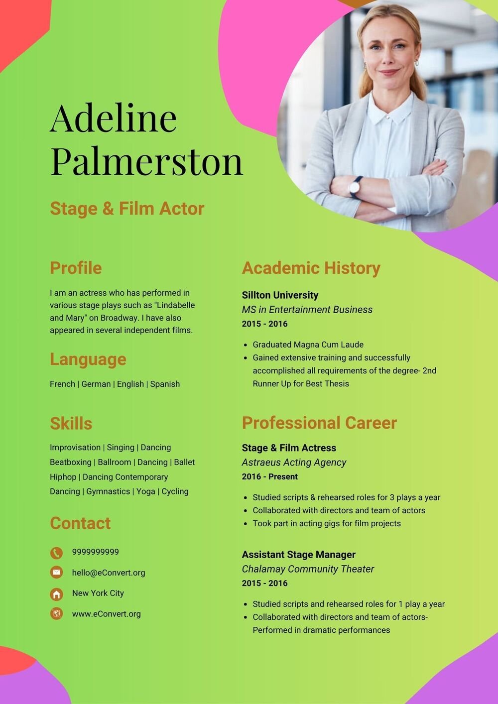 Creative Resume Templates Free Download