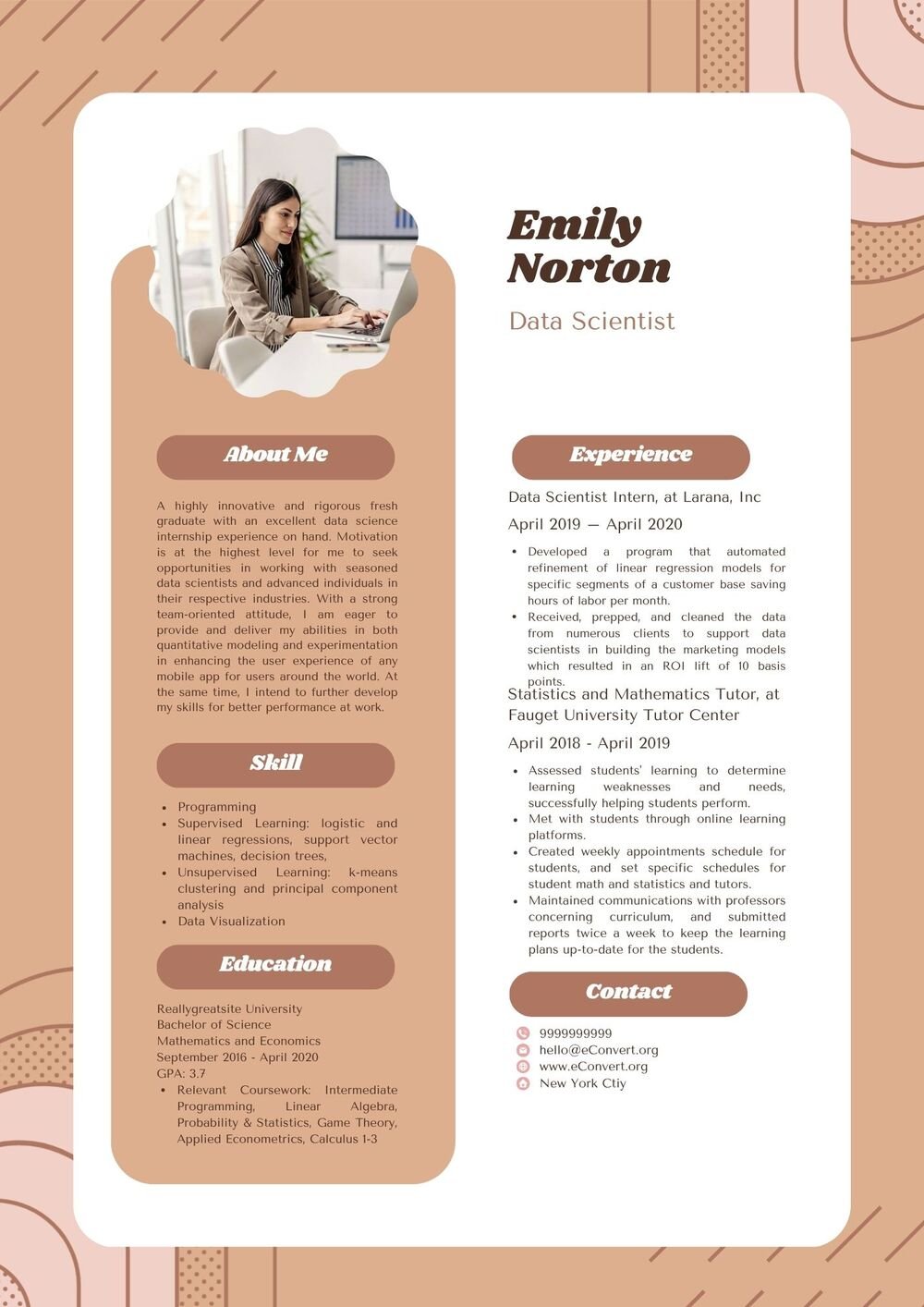 Data Scientist Resume