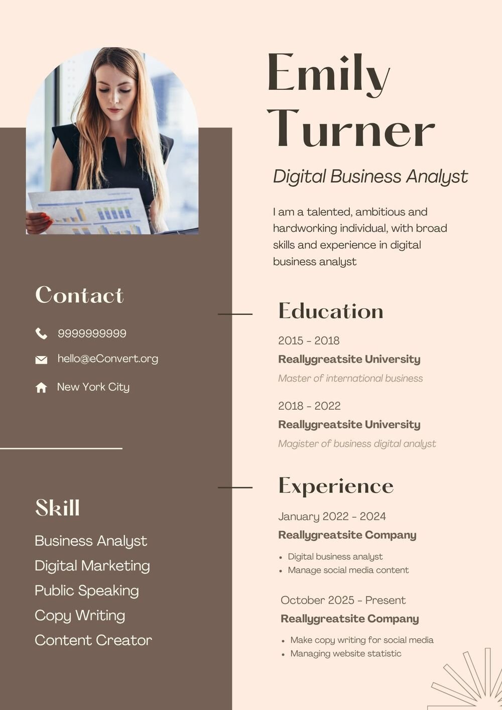 Digital Business Analyst Resume