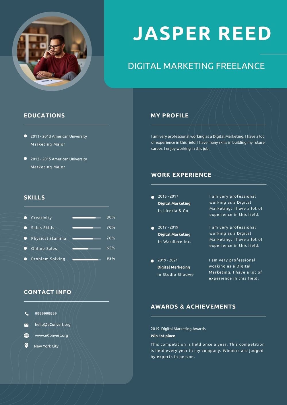 Digital Marketing Freelance Resume