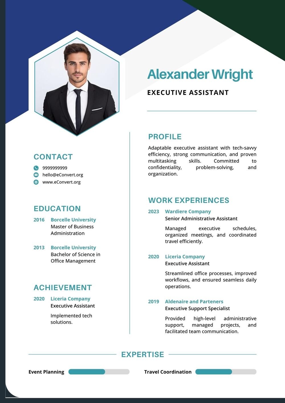 Executive Assistant Resume