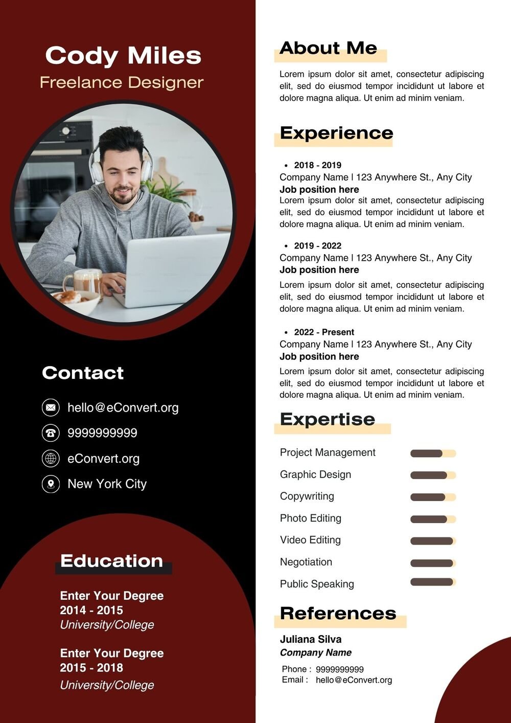 Freelance Designer Resume
