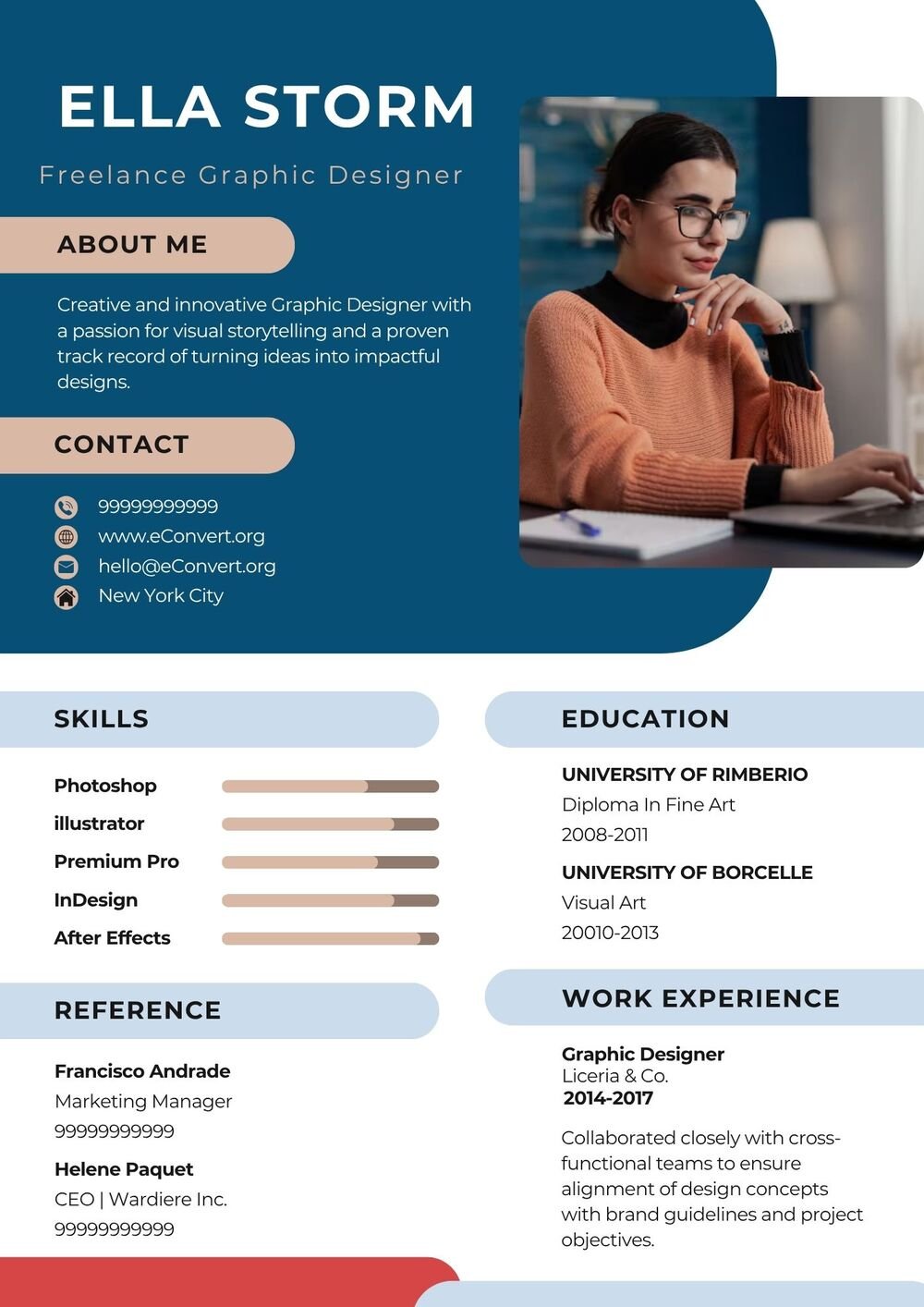 Freelance Graphic Designer Resume