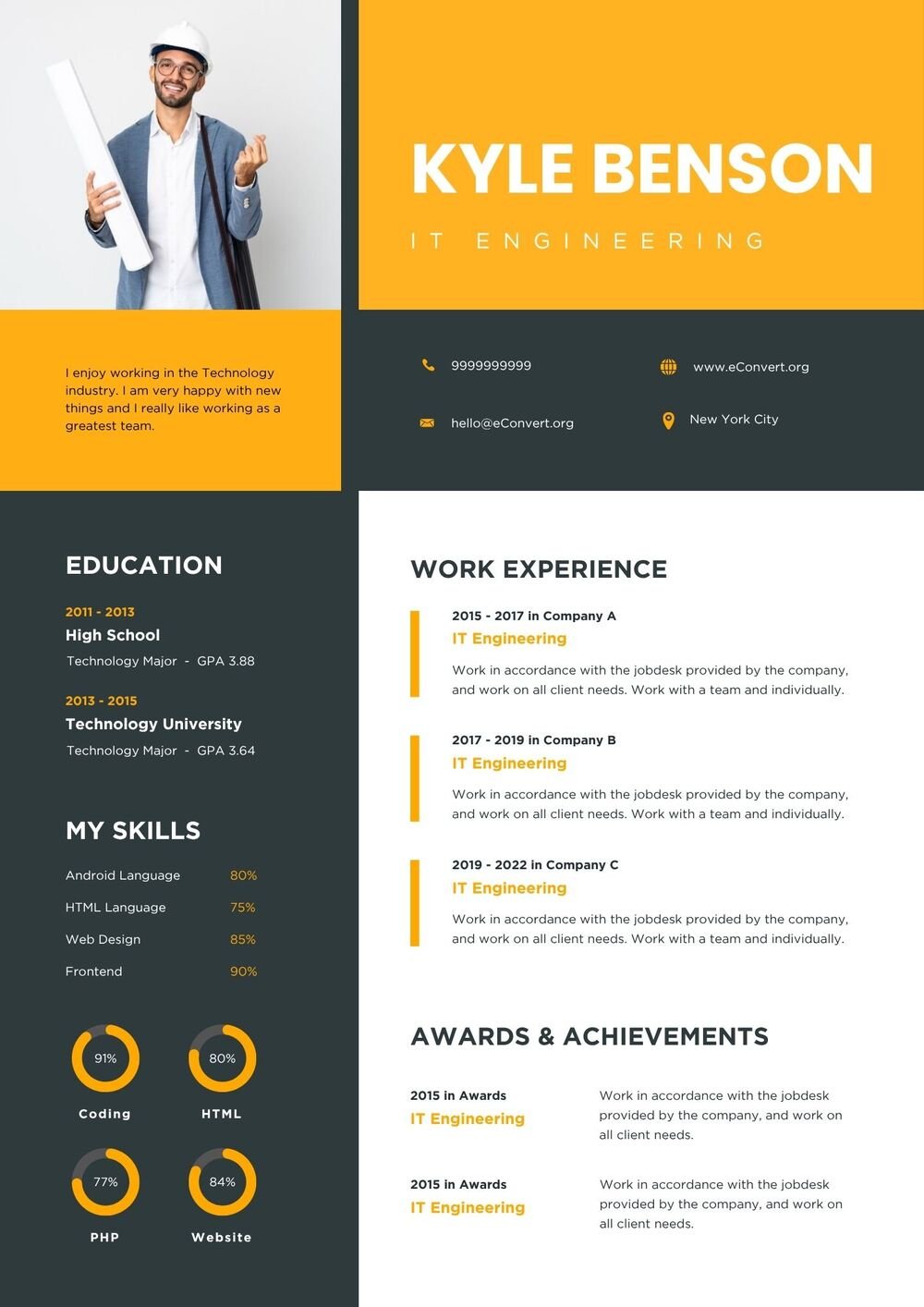 IT Engineering Resume