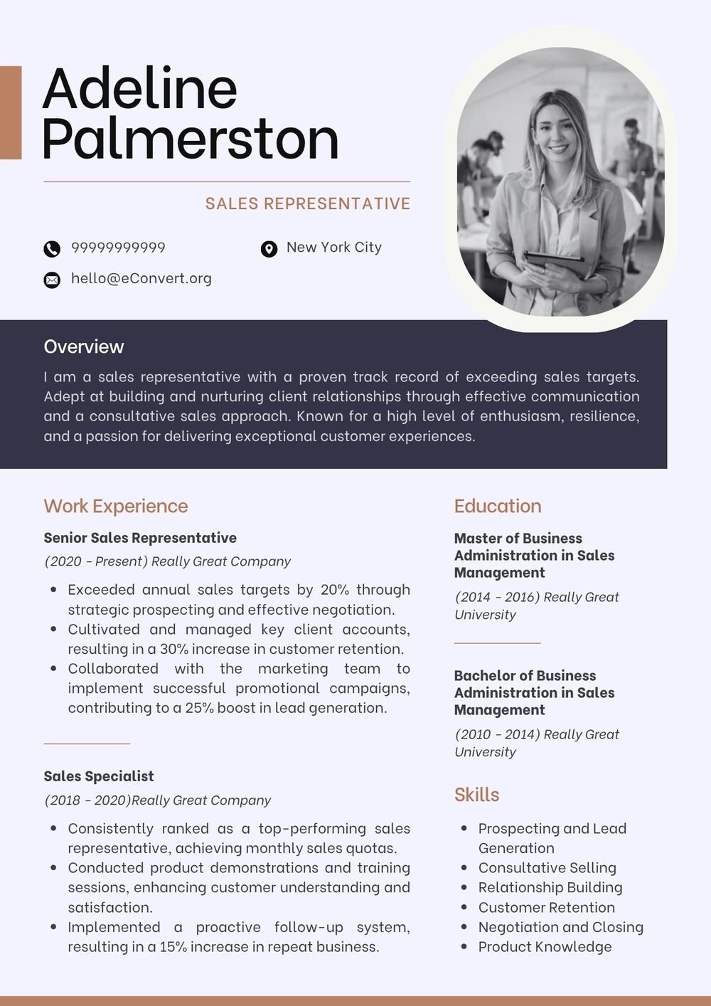 Minimal Resume Template Free Download