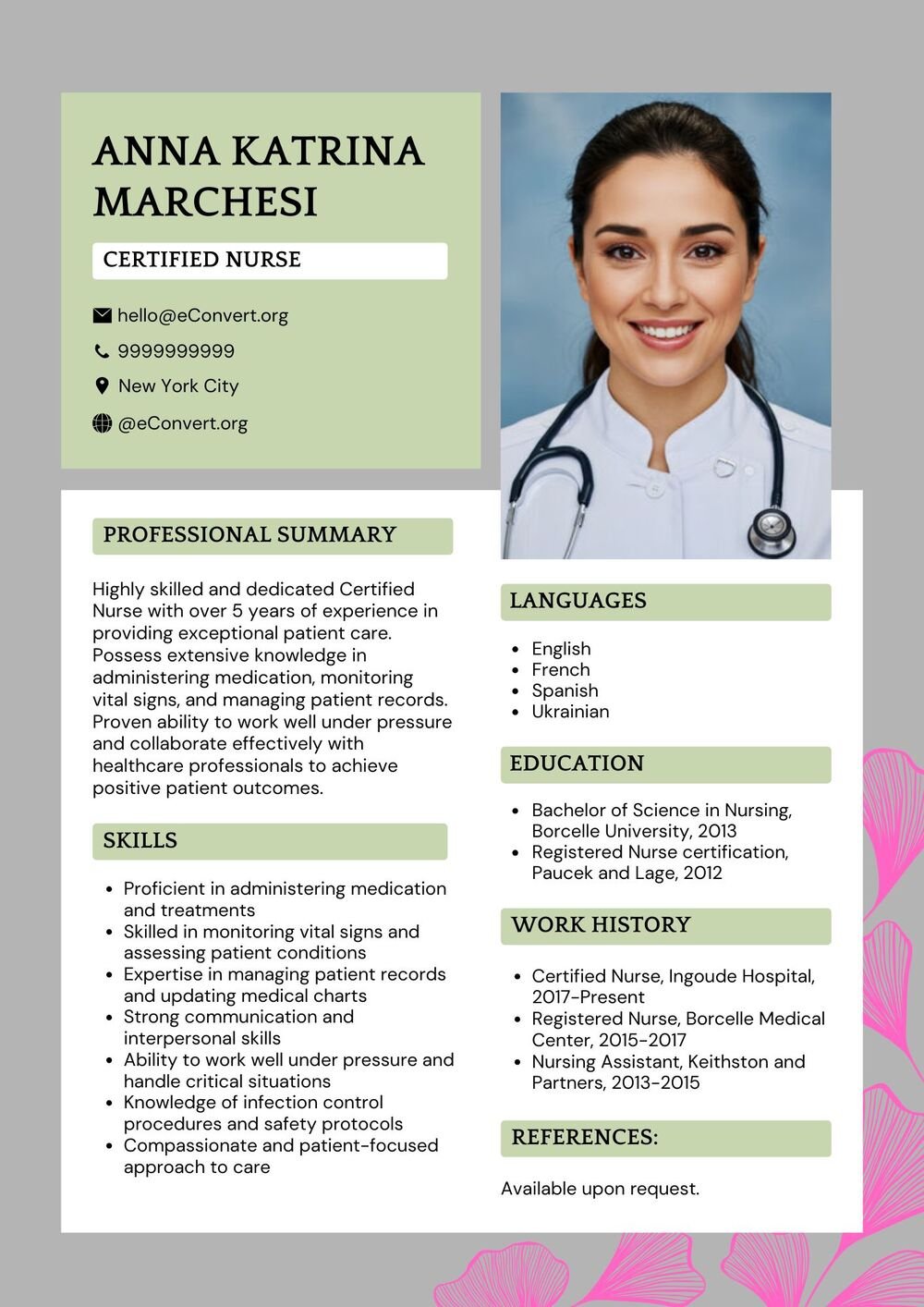 Modern Resume Format Free Download