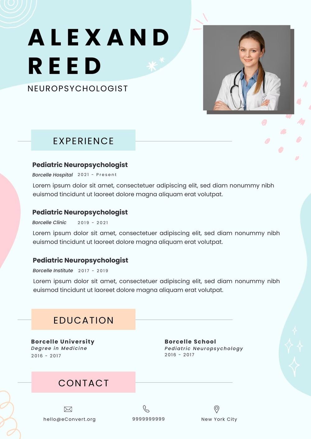 Neuropsychologist Resume
