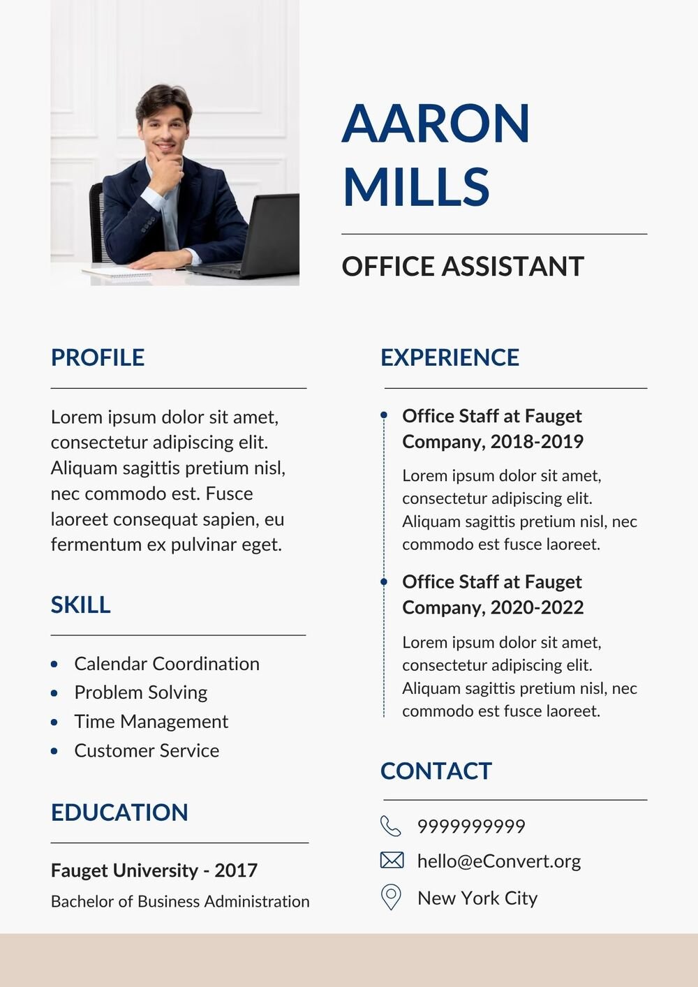 Office Assistant Resume