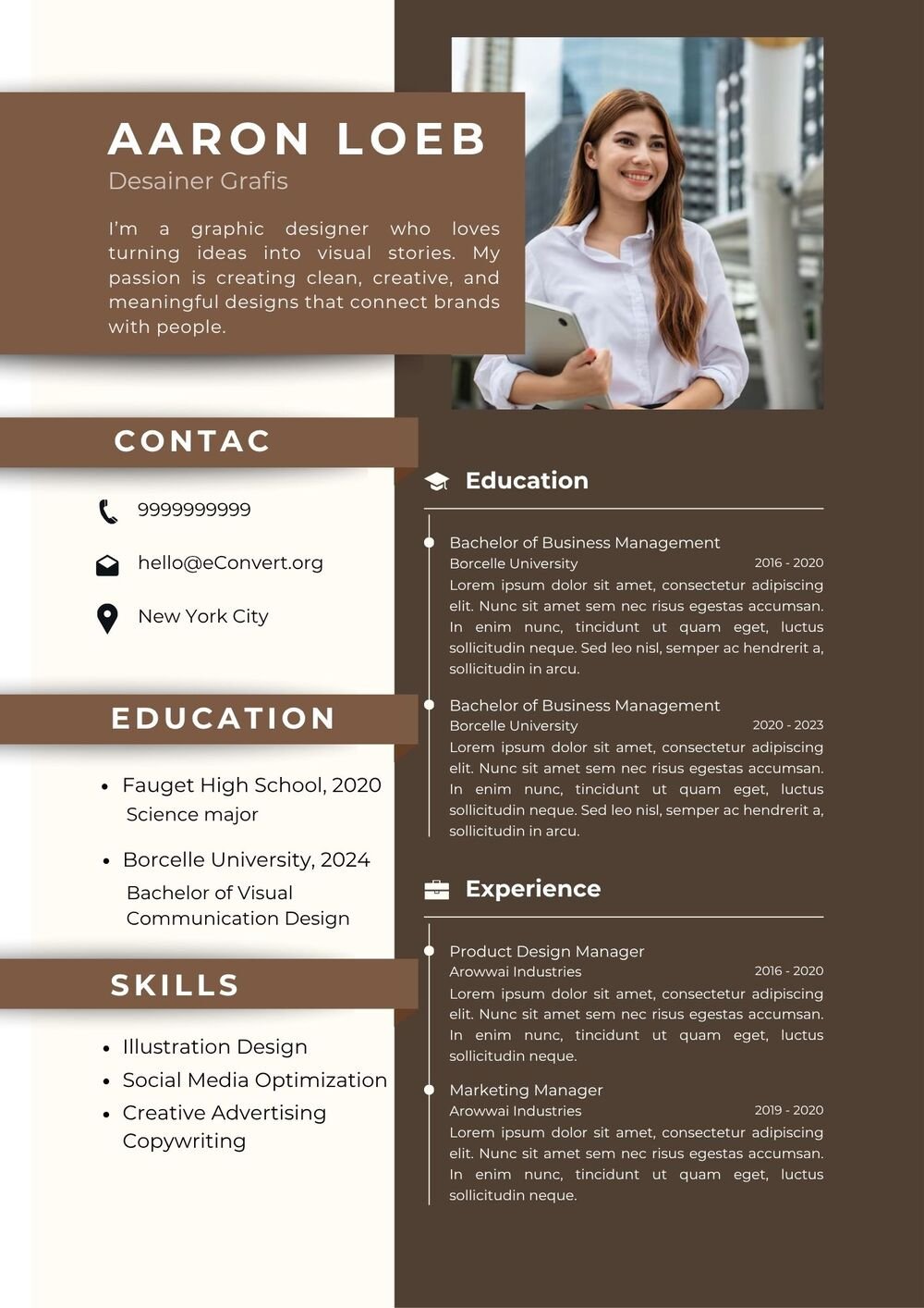 Professional Resume Format