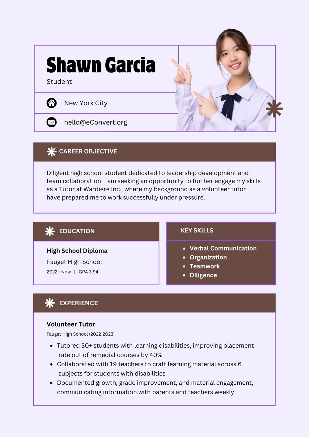 Resume Templates for Students with No Experience