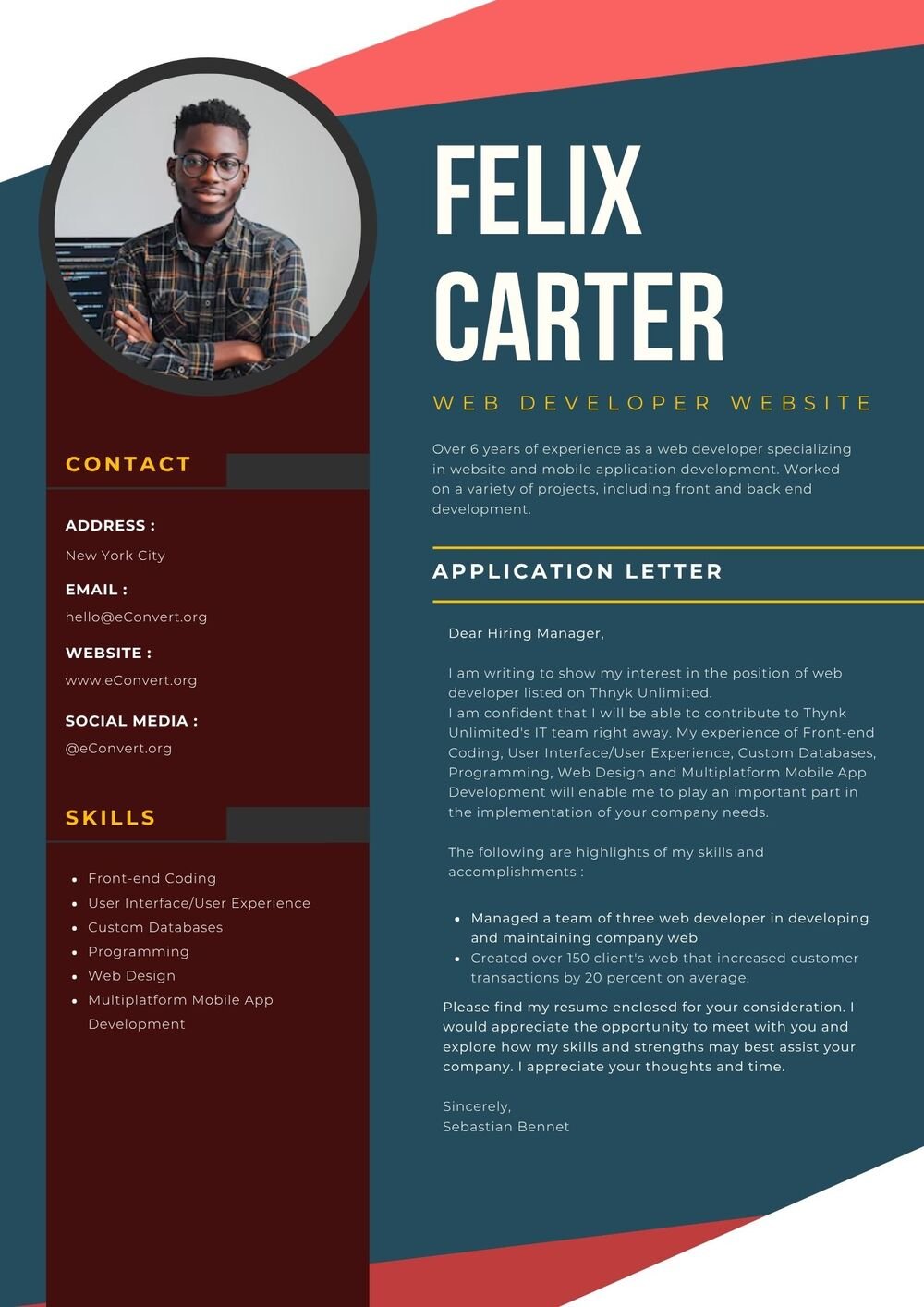 Web Developer Website Resume