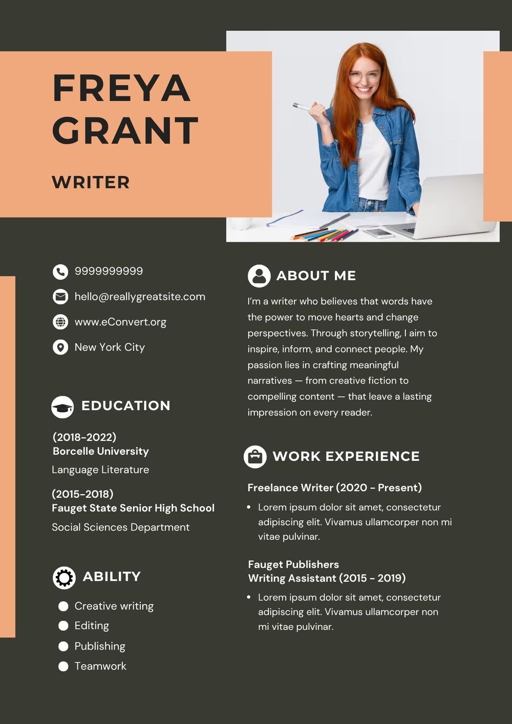 Writer Resume