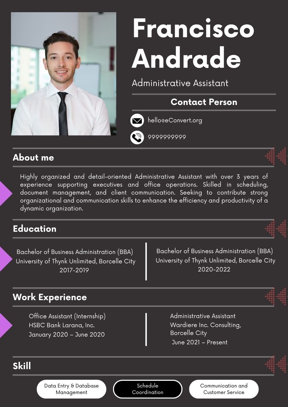 Resume Templates for Administrative Jobs