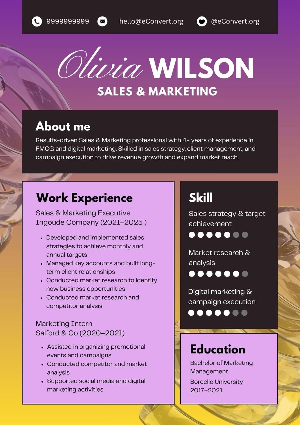 Resume Templates for Canada Jobs