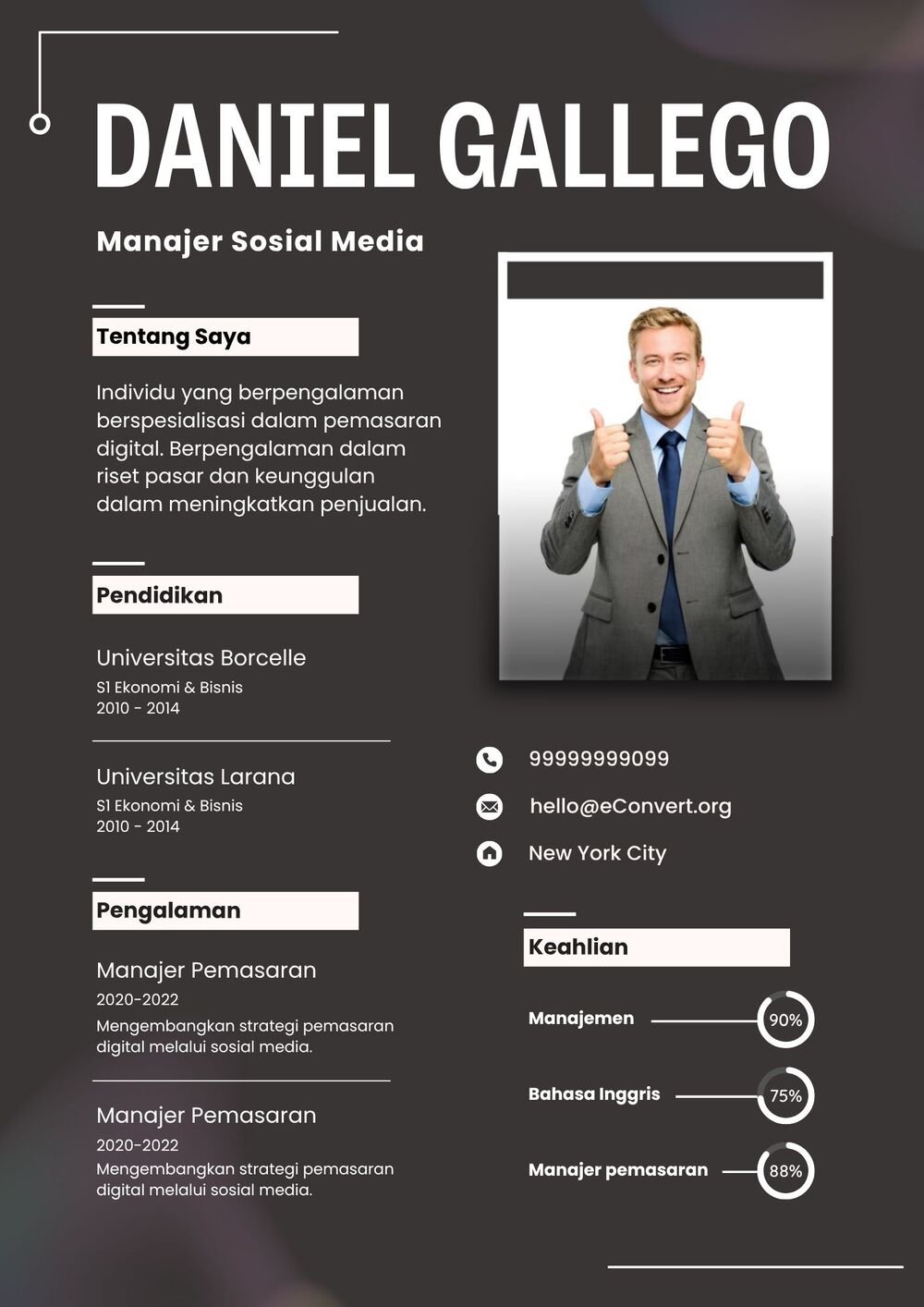 Resume Templates with Achievements Section