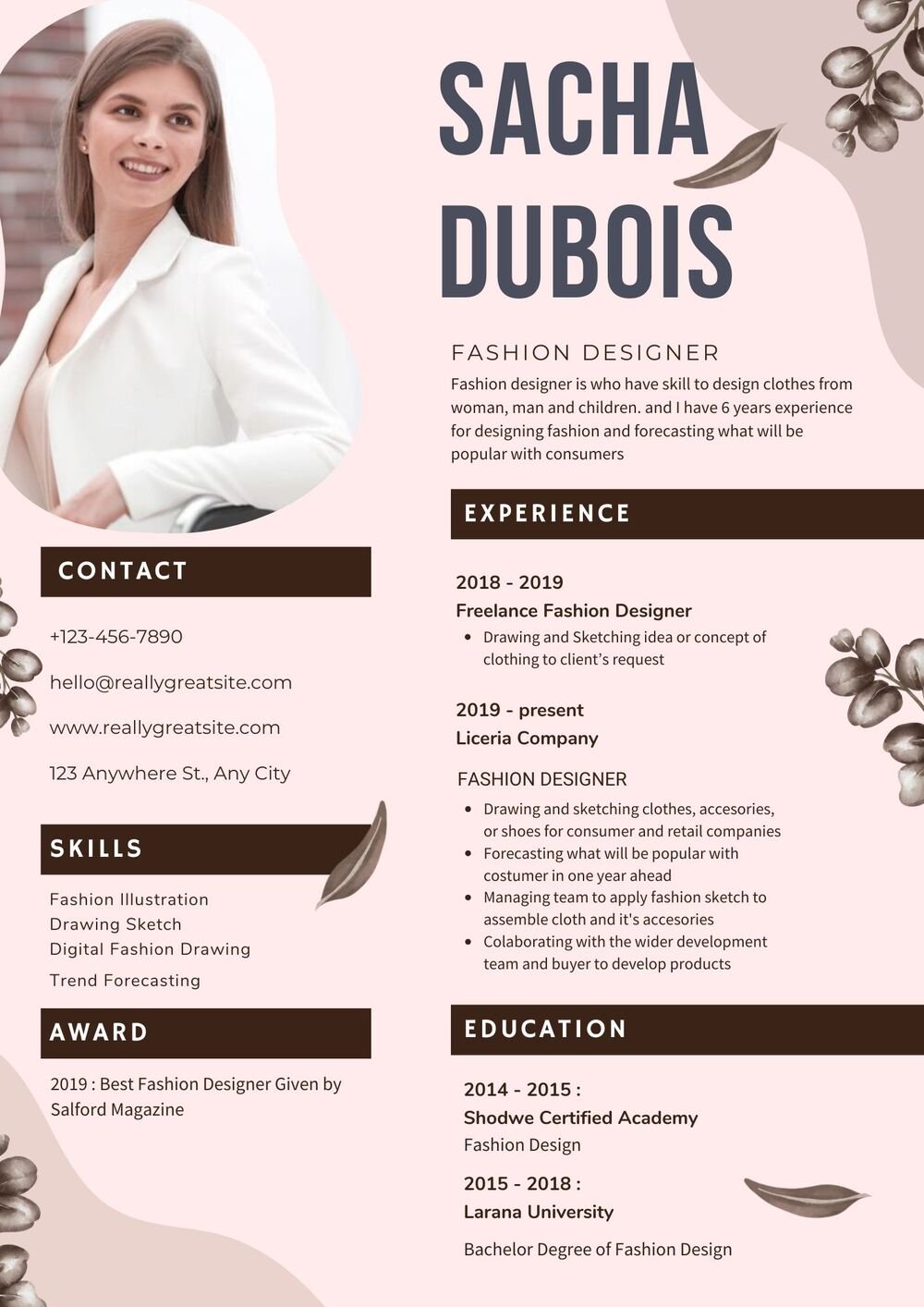 Resume Templates with Objective