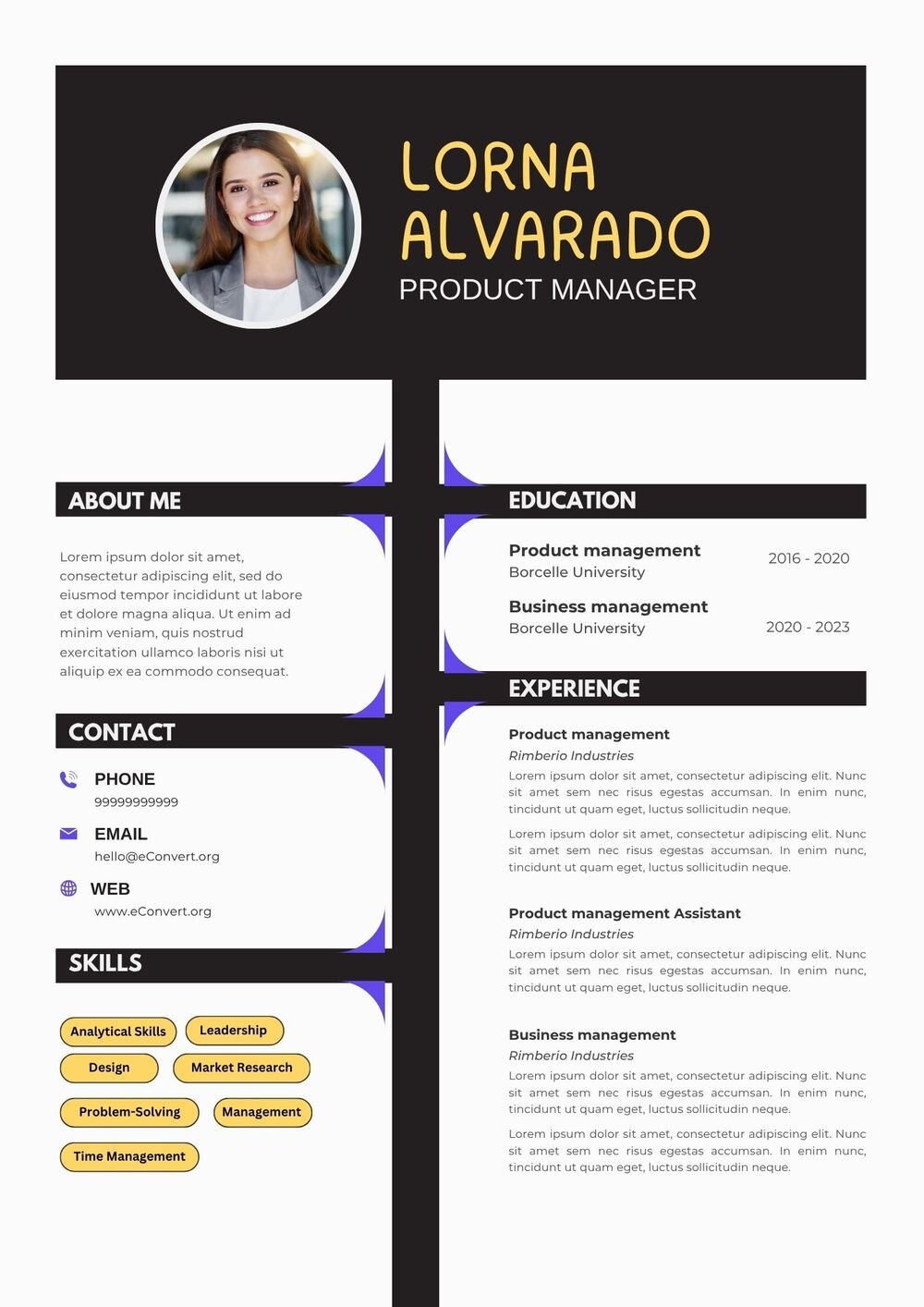 Resume Templates with Skills Section